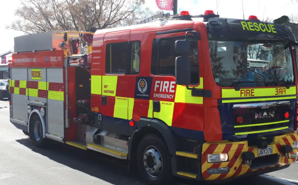 cherry picker topples in Hastings