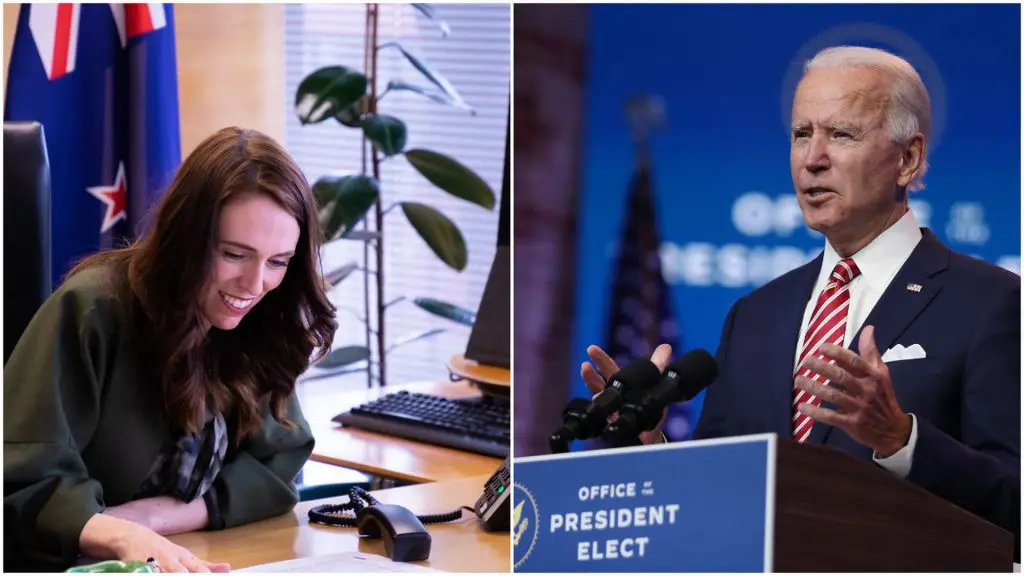 New Zealand Prime Minister Jacinda Ardern and President Joe Biden