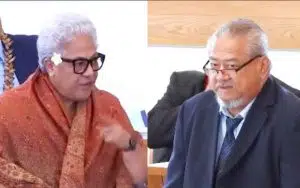 Prime Minister, Fiame Naomi Mataafa and former Cabinet Minister Tapunu’u Niko Lee Hang