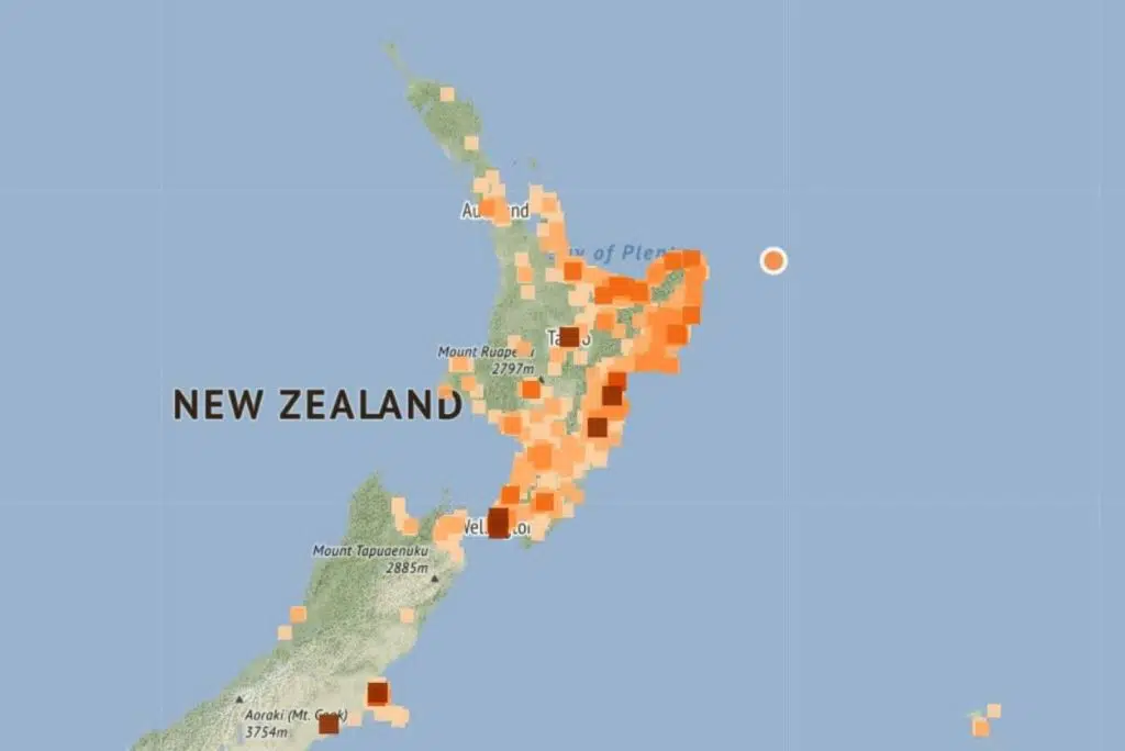 Earthquake at East Cape