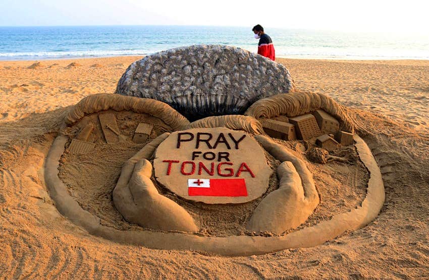 Tonga sand sculpture
