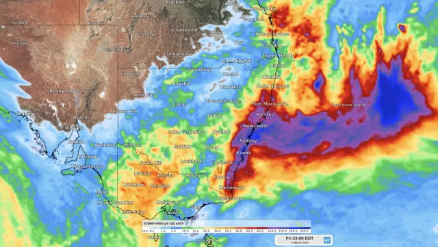 Rain bomb comes to Sydney