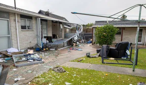 wild weather and tornado in Levin