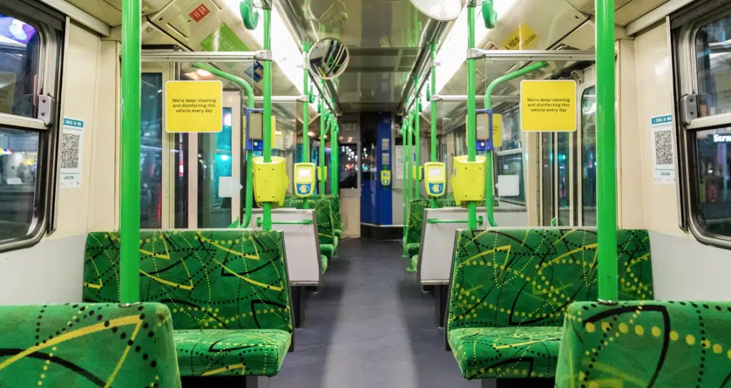 tram in Melbourne, Australia.