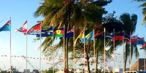 Pacific Islands Forum flags