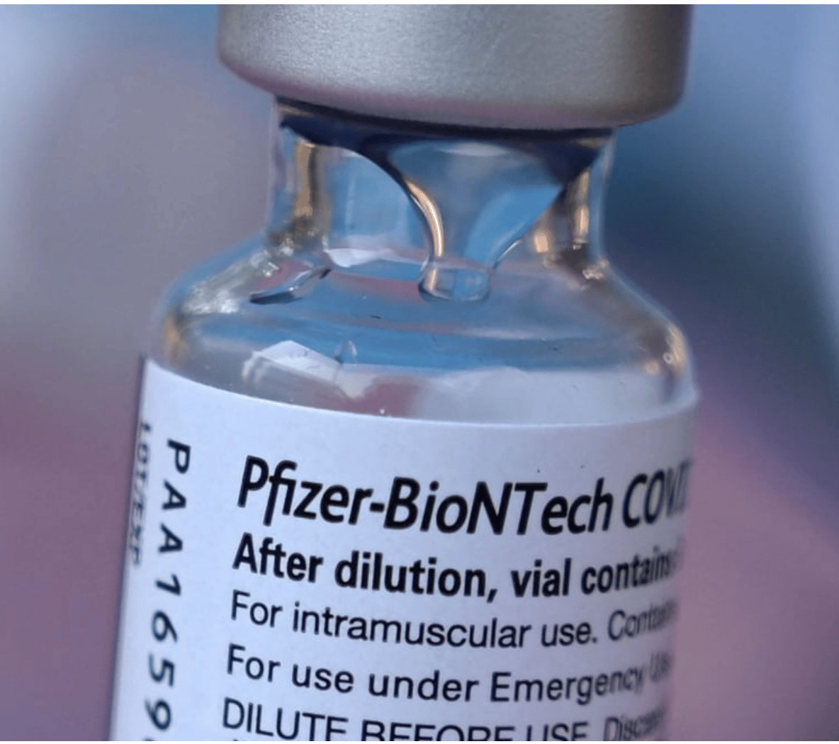 A vial of Pfizer's vaccine.
