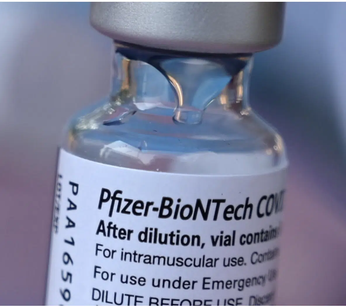 A vial of Pfizer's vaccine.