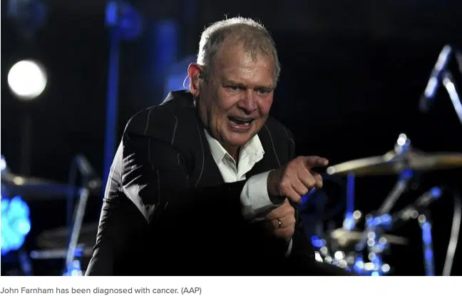 John Farnham has been diagnosed with cancer (AAP)