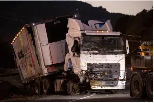 Car crash in Picton on State Highway 1. Photo by NZHerald