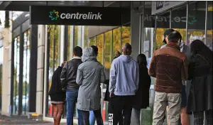 Centrelink - people queue