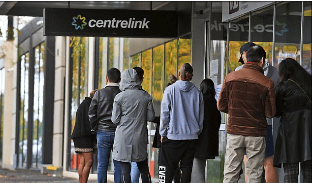 Centrelink - people queue