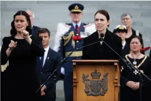 NZ Prime Minister Jacinda Ardern