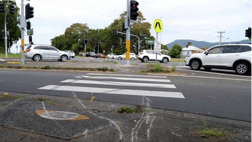 The scene of the crash at Towradgi, which is being investigated by Crash Investigation Unit