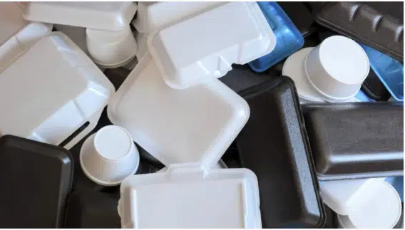 Polystyrene containers