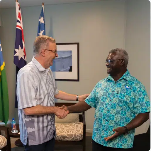 Anthony Albanese and Manase Sogavare