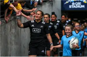 Seiuli Fiao'o Faamausili in one of her games captaining the Black Ferns