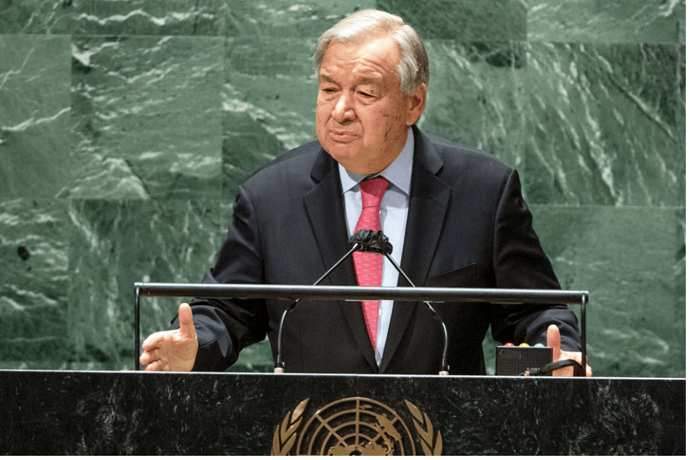 UN Secretary, Antonio Gutteres