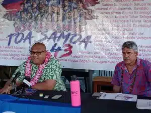 Tagaloa Faafouina Su'a (Peresetene o le Toa Samoa) & Tuiletufuga Fritz Tuiavii (Taitai Malaga)