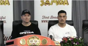 Press conference with Jai Opetaia in Samoa