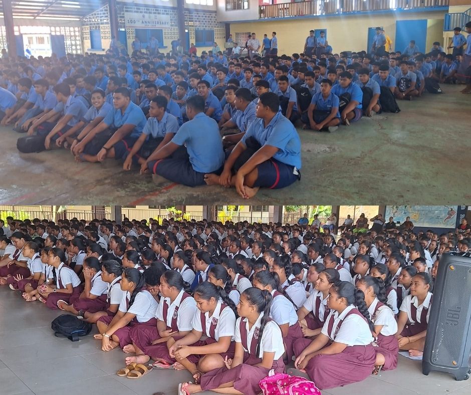 Students of Maluafou & St Joseph colleges