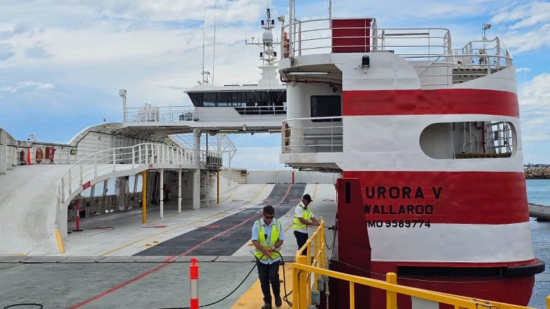 Catamaran vessel for travels between Upolu and Savaii islands
