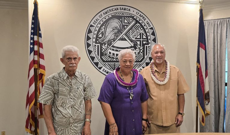 PM and Governor Pulaalii Nikolao Pula & Lt. Governor Pulu Ae Ae Jr