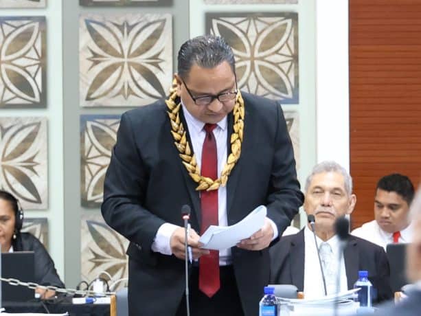 Hon Lautimuia Afoa Uelese Vaai. Minister of Finance