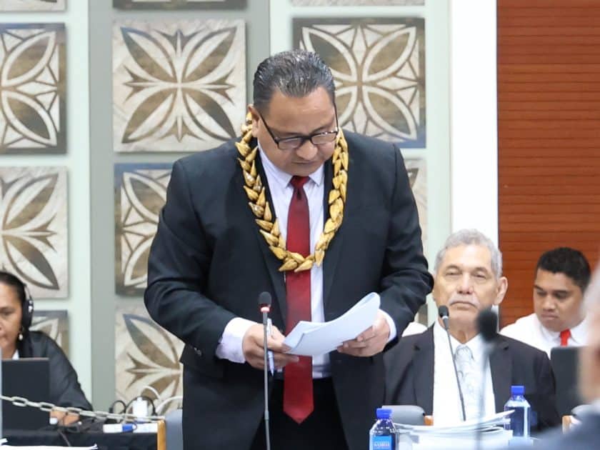 Hon Lautimuia Afoa Uelese Vaai. Minister of Finance