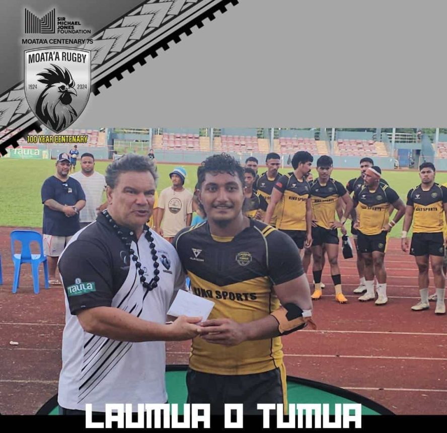Laumua o Tumua Champ of Moataa Rugby 100 years