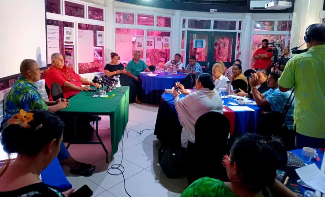 Election reporting trainning with FAST party leader giving his platform presentation