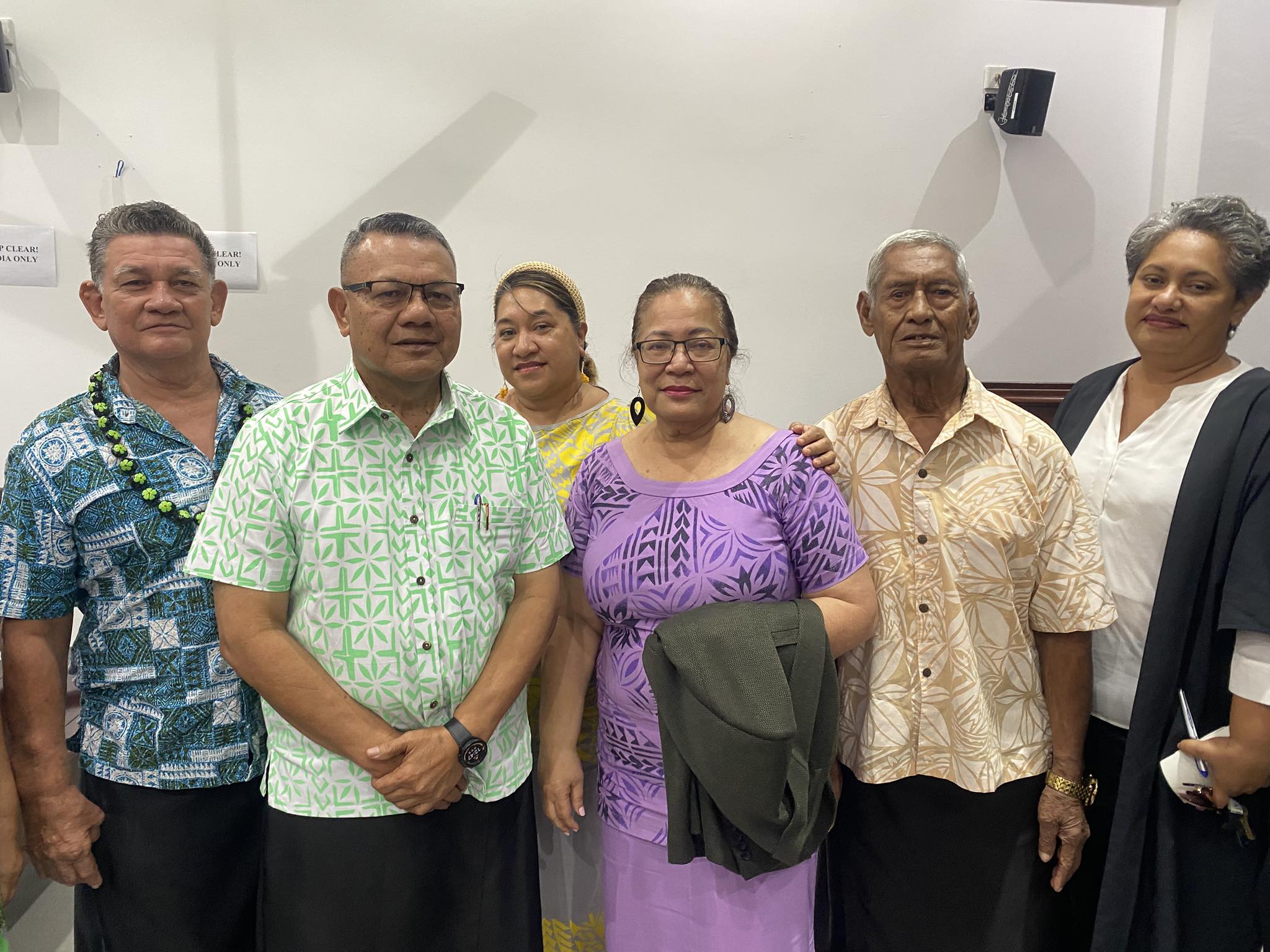 Leatinuu Wayne Sooialo his wife and supporters