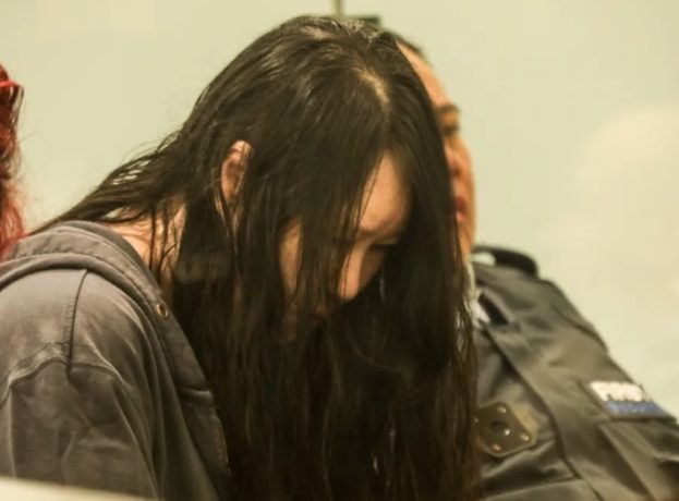 Hakyung Lee stares downward during her entencing at the Auckland High Court