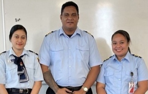 Two customs officers from Samoa and one from Tonga