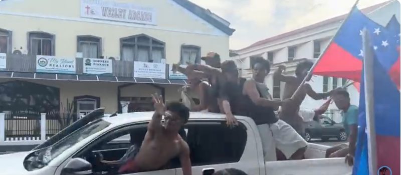 Toa Samoa parade in Apia