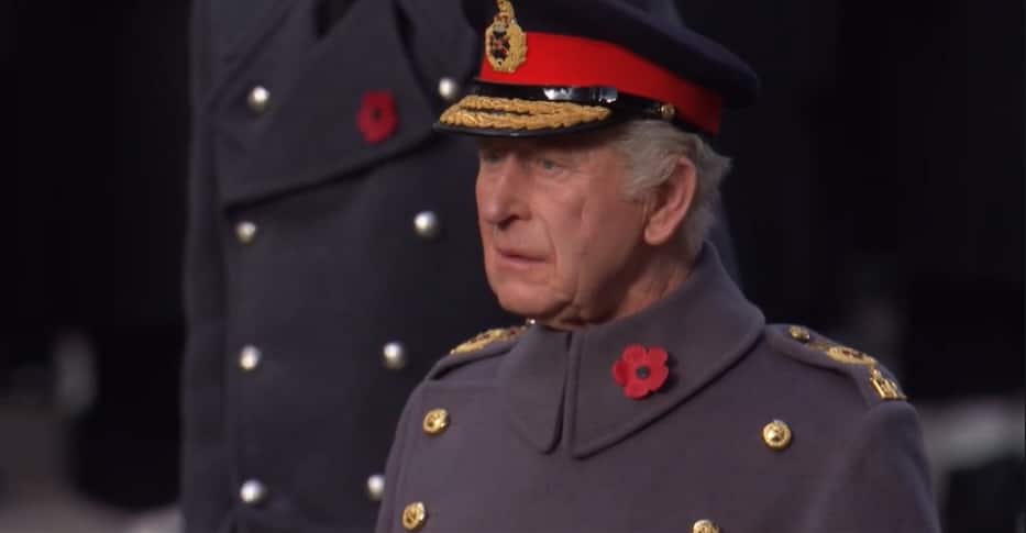 King Charles III leads Remembrance Sunday service at Cenotaph