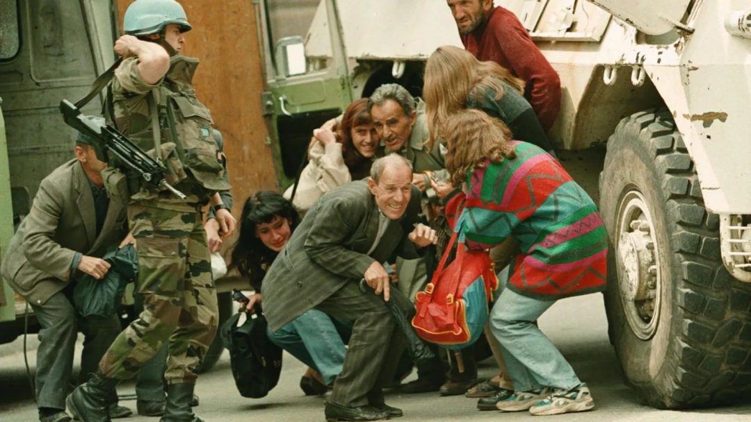 Civilians risked their lives to cross Sarajevo's main boulevard during the Bosnian war