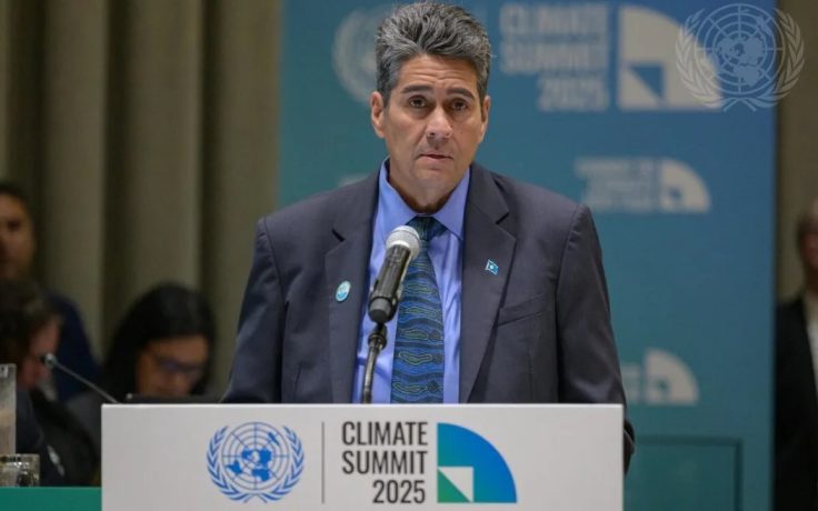 Surangel S. Whipps Jr addresses the Climate Summit 2025, a high-Level special event on Climate Action, at COP30 in Brazil