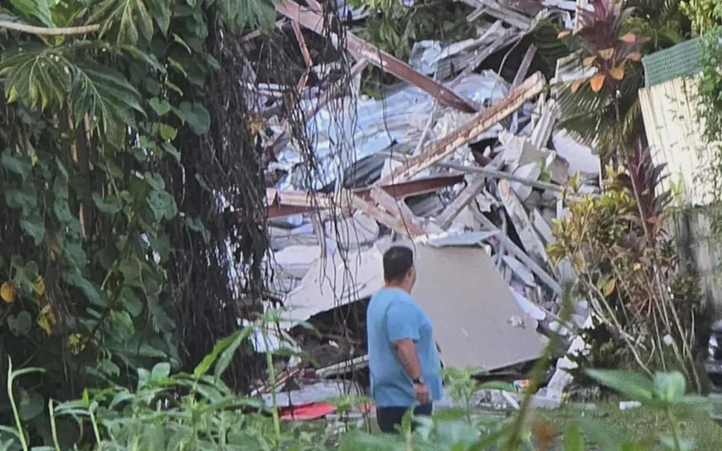 Landslide at Afaahiti in Te Honu district