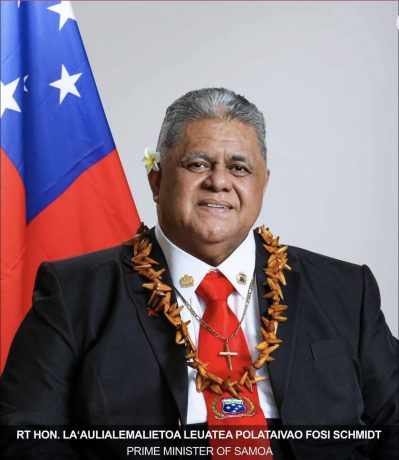 RT Hon. Laaulialemalietoa Leuatea Polataivao Fosi Schmidt - Prime Minister of Samoa