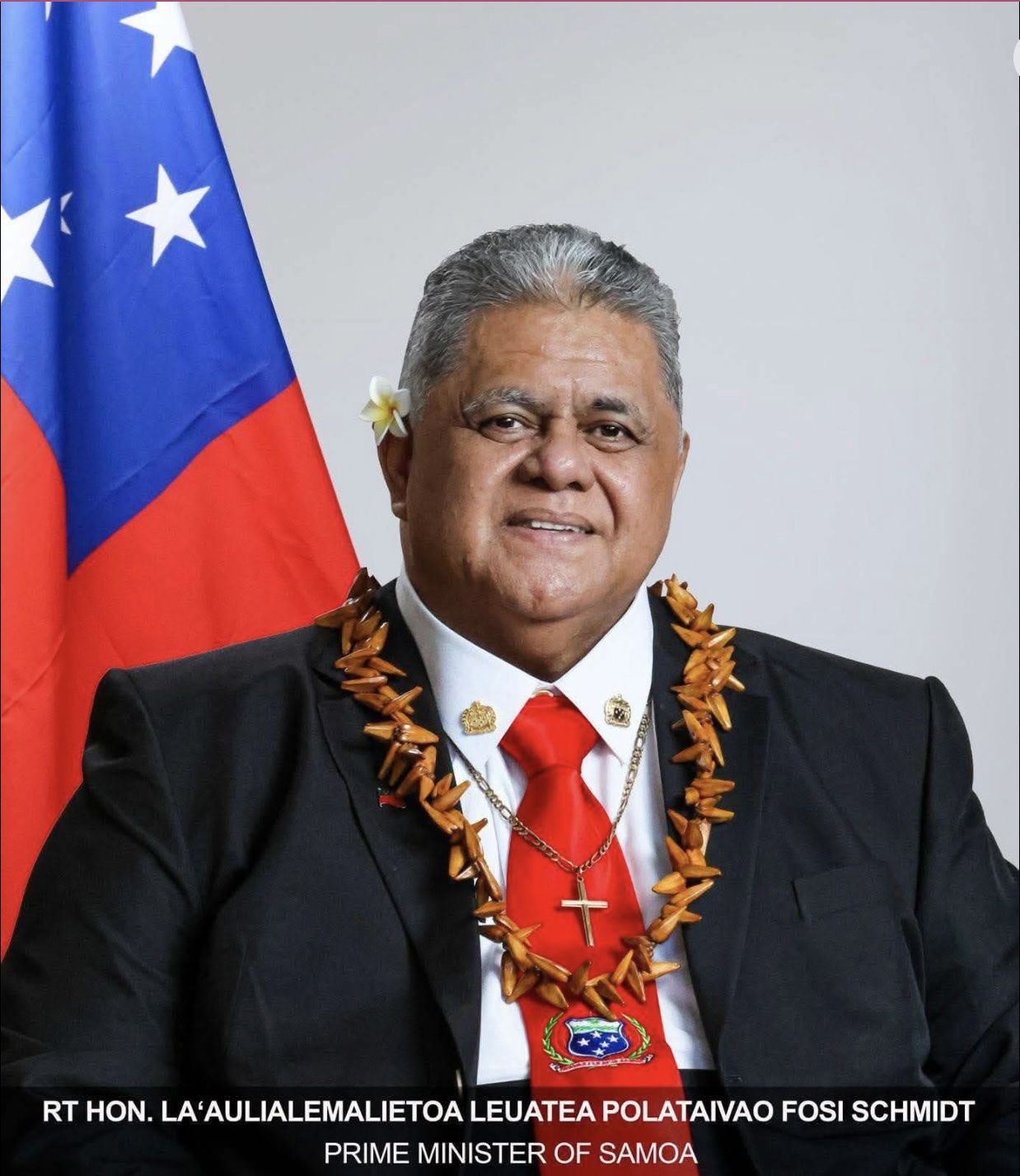 RT Hon. Laaulialemalietoa Leuatea Polataivao Fosi Schmidt - Prime Minister of Samoa