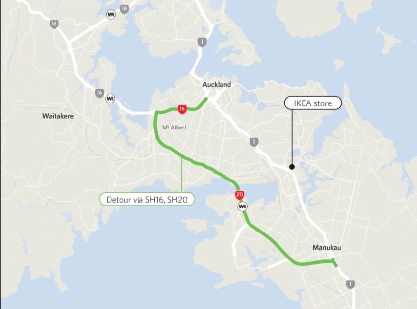 Were expecting extra congestion on State Highway 1 the Southern Motorway over the next few weeks when IKEA opens on Thursday 4 December.