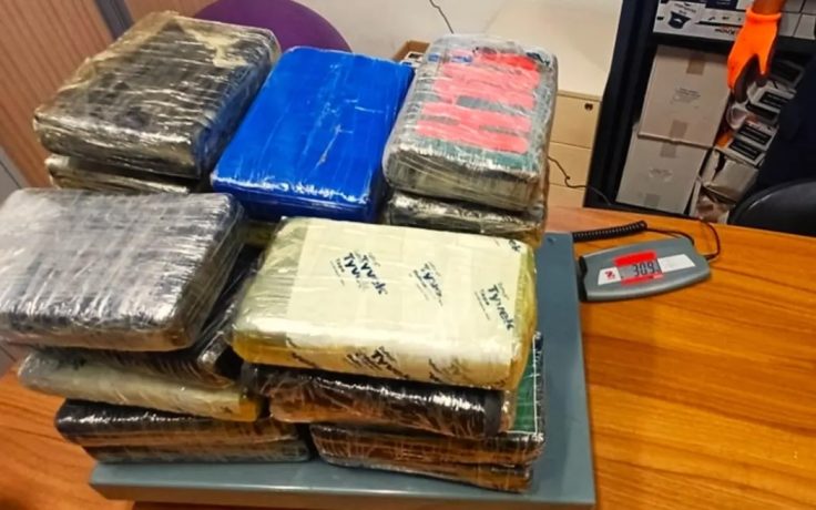 More than 30kg of cocaine seized at Papeete harbour on 18 November 2025.