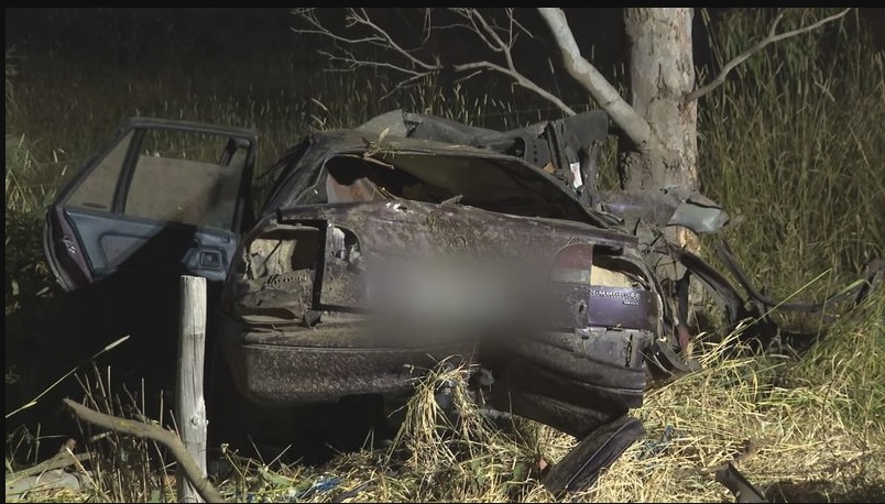 The driver died at the scene.