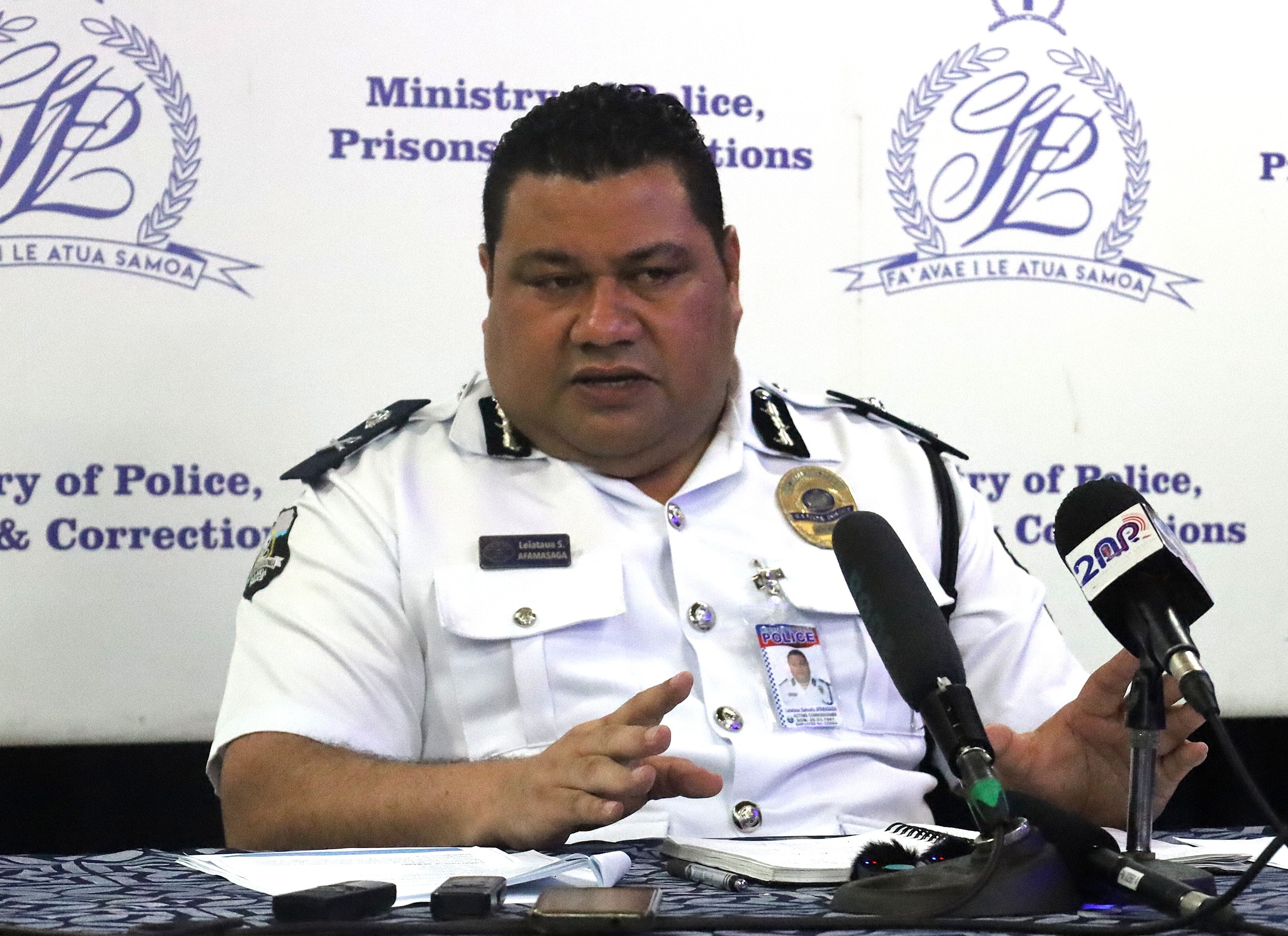 Samoa Police Acting Commissoner, Leiataua Samuelu Afamasaga.