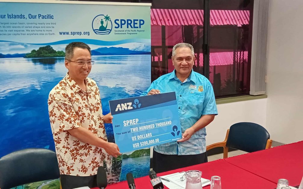 CHINA donates money for SPREP