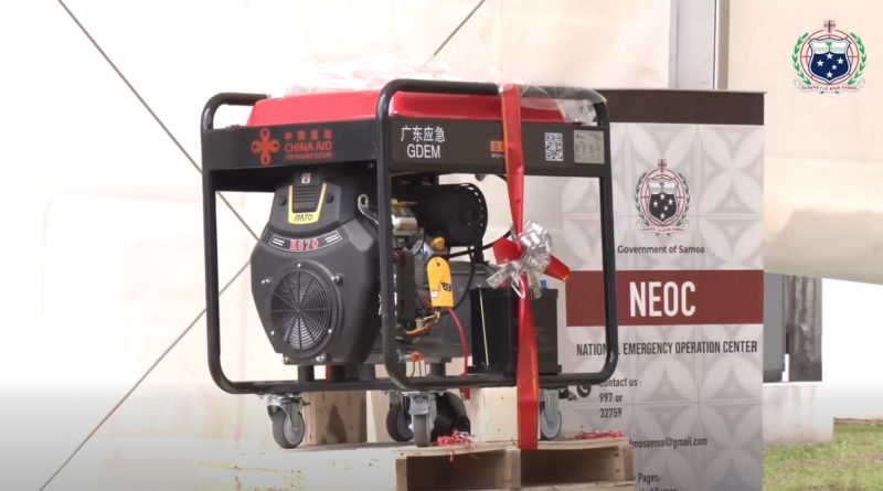 The People’s Republic of China donated 50 generators to Samoa.
