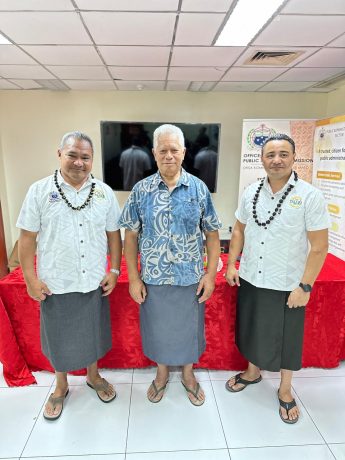 Ulualofaiga Talamaivao Perelini with PSC Chairman and CEO