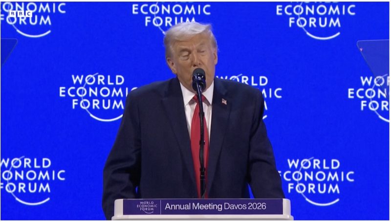The BBC's Faisal Islam on how Trump's Davos speech was received.