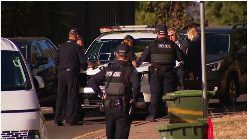 Police searched the house extensively this morning as they look to find the gunman.