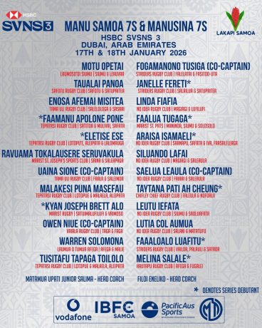 Manu Samoa 7s & Manusina game schedule